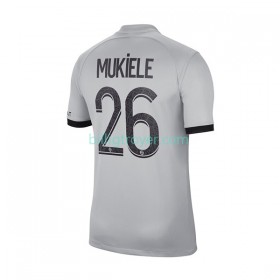 Billige Fotballdrakter Paris Saint-Germain Mukiele 26 Bortedraktsett 2022/23 Kortermet
